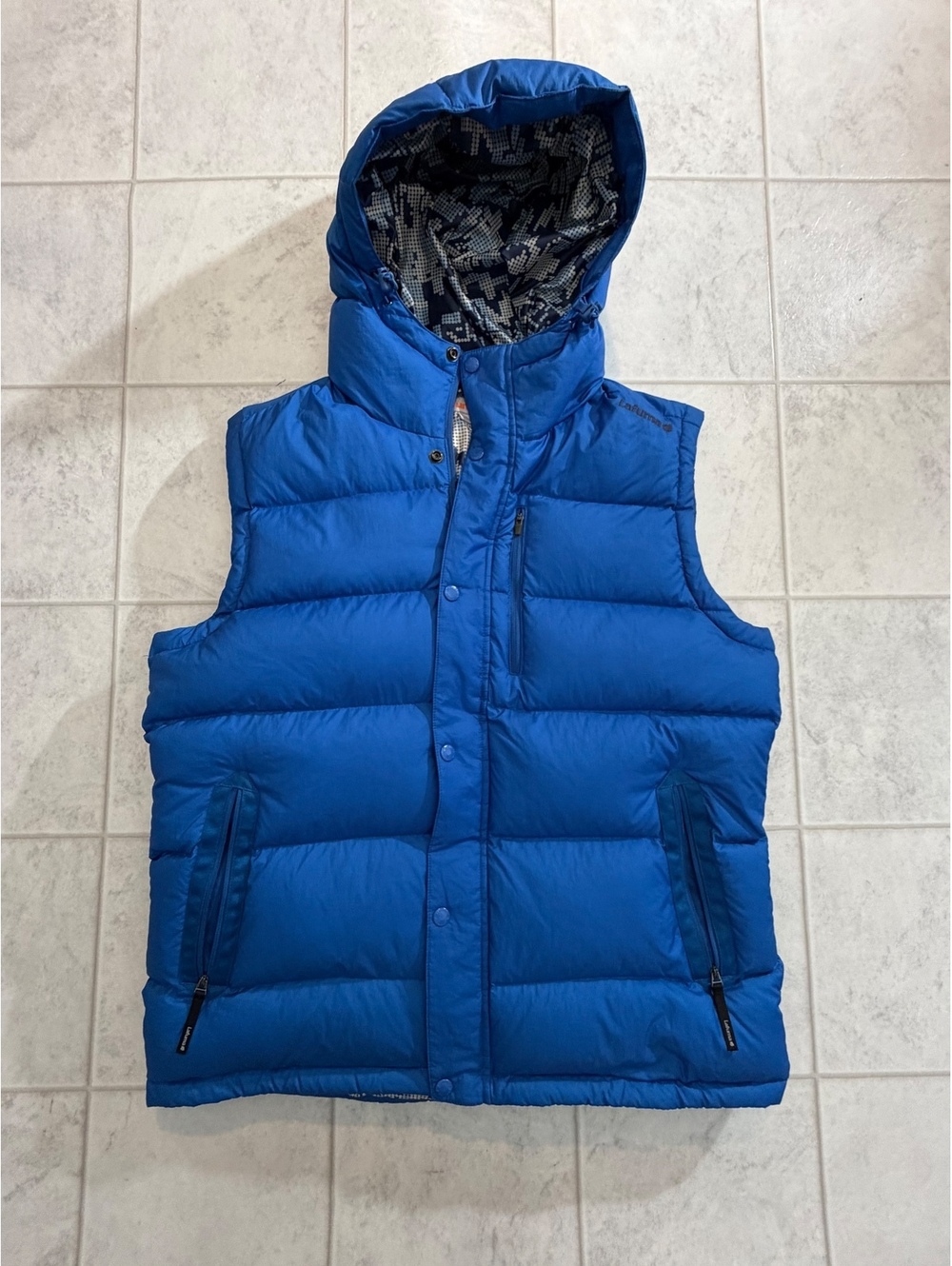 Lafuma blue hooded puffer vest
